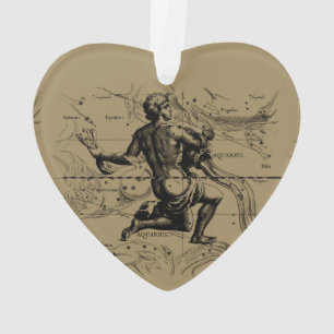 Aquarius Constellation Hevelius 1690 Engraving