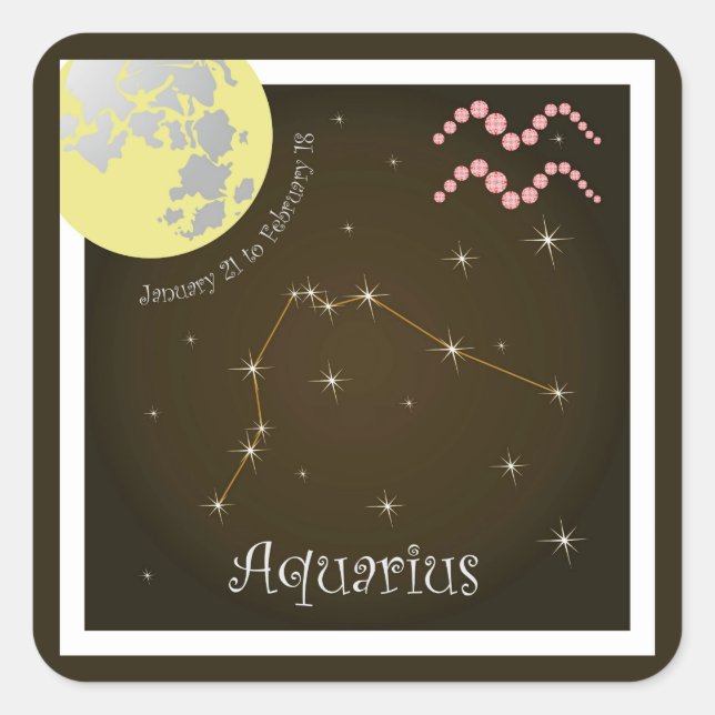 Aquarius January 21 to Février 18 Autocollants (Devant)