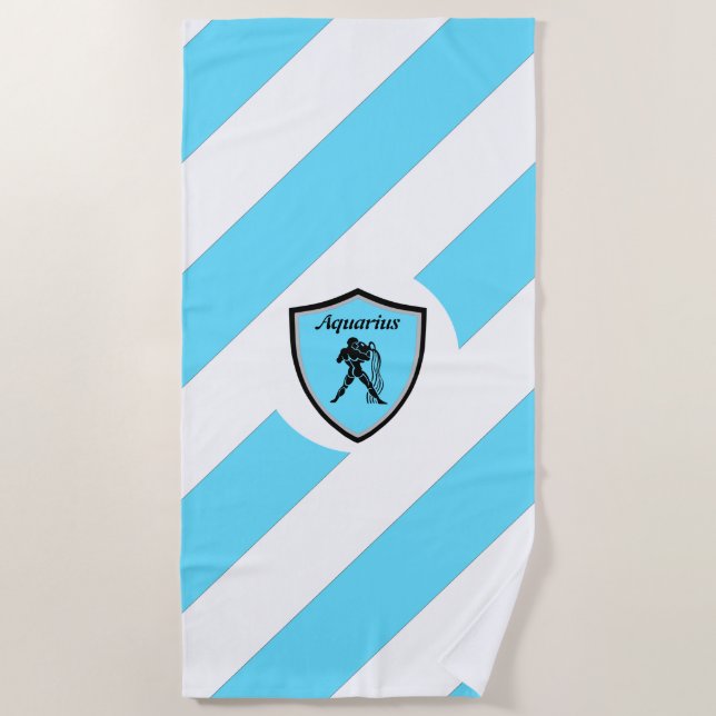 Aquarius serviette de plage     symbolique (Devant)