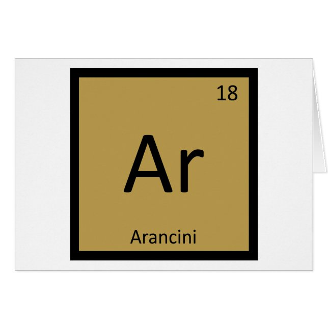 Ar - Apéritif Arancini Chimie Tableau Périodique (Devant horizontal)