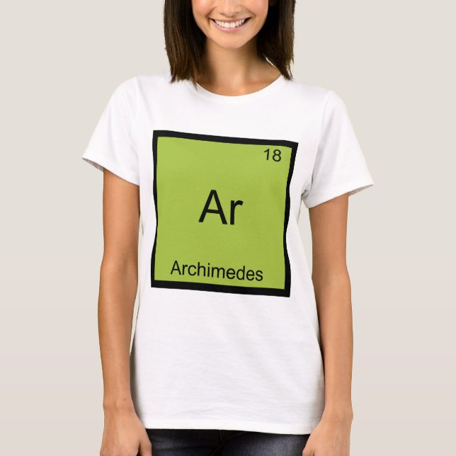 Ar - Archimède T-shirt drôle de symbole d'élément  (Devant)