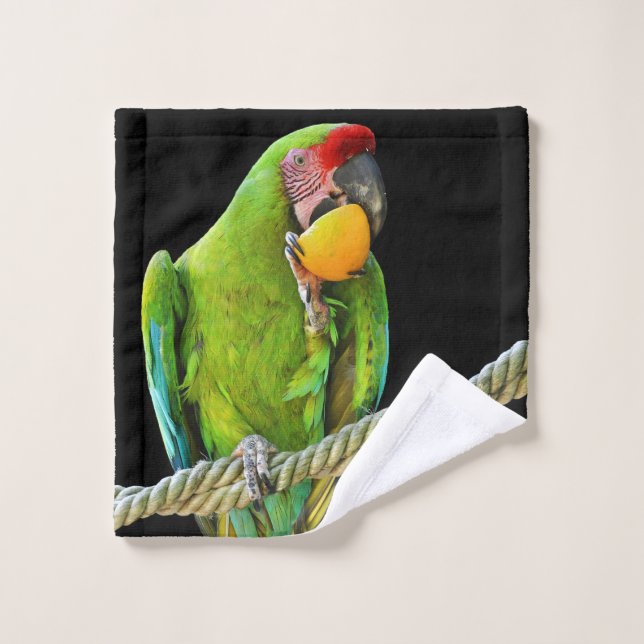 Ara Militaris Perroquet Vert (Gant de toilette)