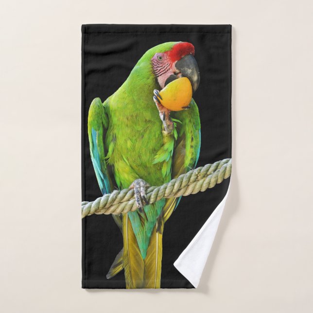 Ara Militaris Perroquet Vert (Serviette à main)
