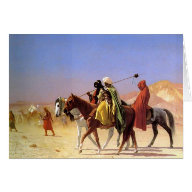 "Arabes traversant le désert", par Jean Léon (Devant horizontal)