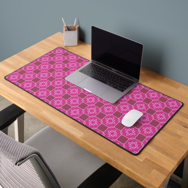 Arabesque étoile rose motif floral sans couture (Bureau 2)