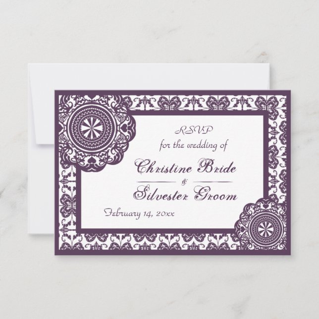 Arabesque Lace Violet, 8,9 x 12,7 cm réponse au ma (Devant)