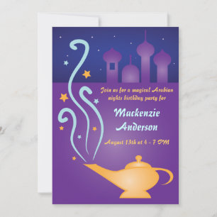 Arabian Nights 2 Invitations de lampes magiques
