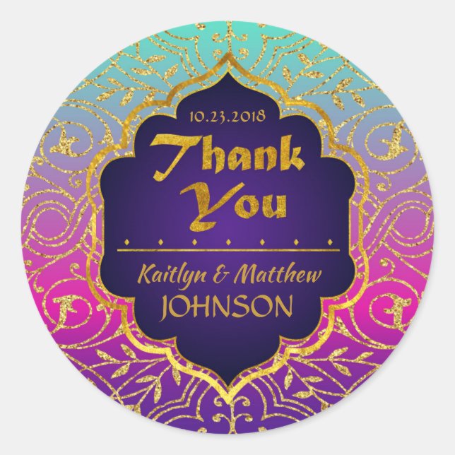 Arabian Nights Bollywood Merci Étiquette (Devant)