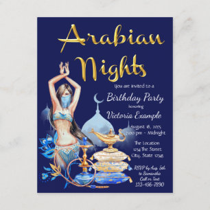 Arabian Nights N'importe quel nombre Invitations d
