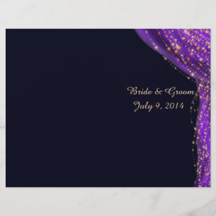 Arabian Nights Purple & Gold Wedding Programme