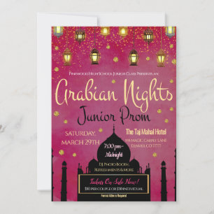 Arabian Nights Thème Junior Prom Invitation
