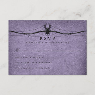 Araignée gothique Mariage d'Halloween RSVP