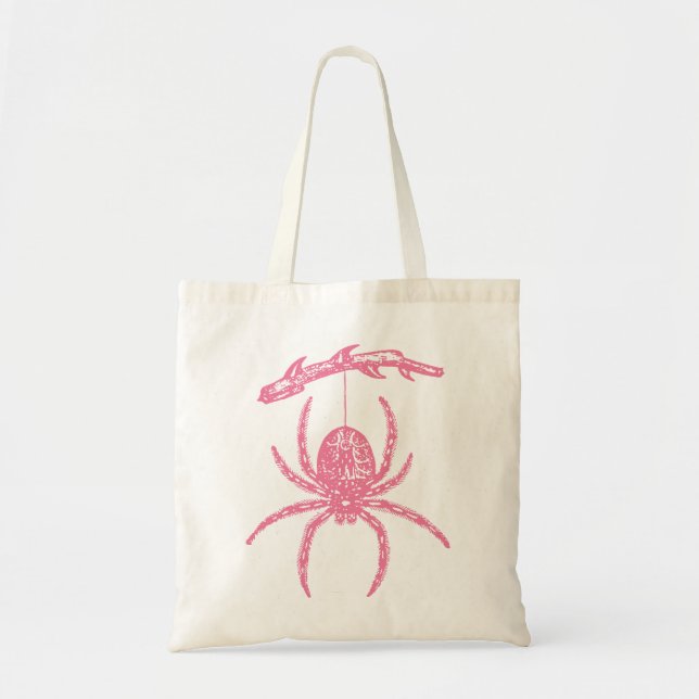 Araignée rose suspendue à partir du Sac fourre-tou (Devant)