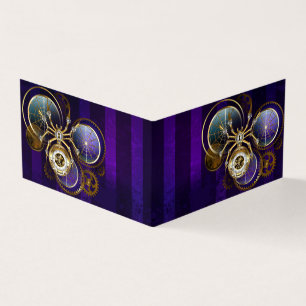 Araignée Steampunk sur fond violet