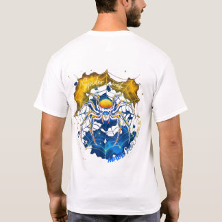 Araignée toile arrière imprimé T-shirt - Fabriqué