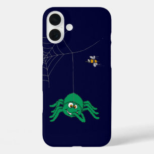 Araignée verte foncée et coque iphone de mouche
