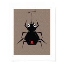 Araignée Veuve Noire Minimaliste | Impression de P