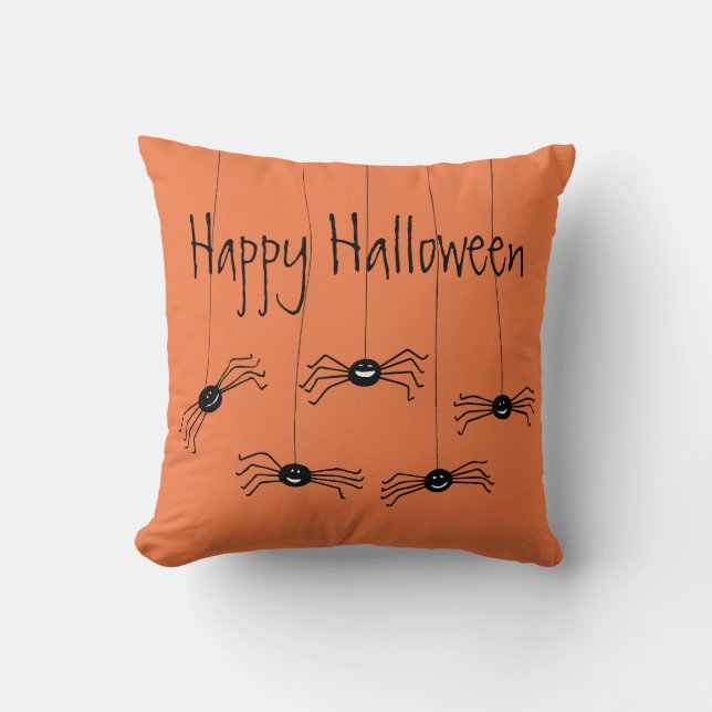 Araignées délirantes Halloween Coussin (Recto)