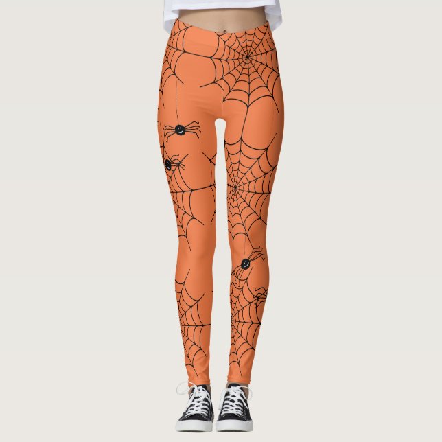 Araignées délirantes Halloween Leggings (Devant)