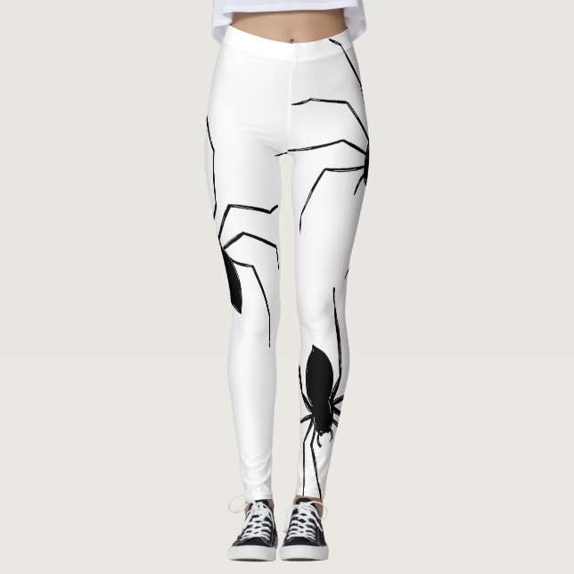 Araignées déplaisantes Halloween Leggings (Devant)