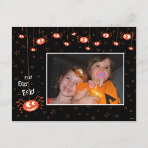 Araignées d'Halloween et carte postale photo Web