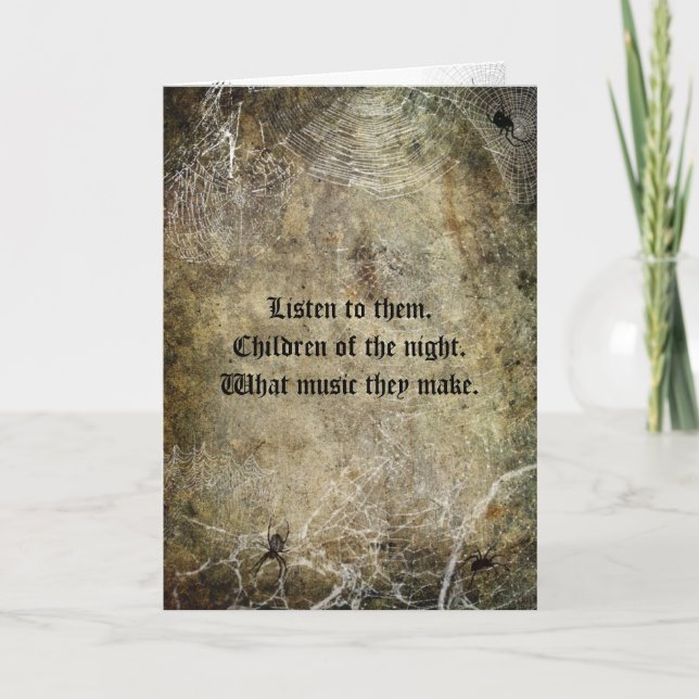 Araignées et carte de Halloween de Webs (Devant)