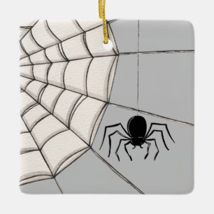 Araignées et ornement en céramique Halloween Web