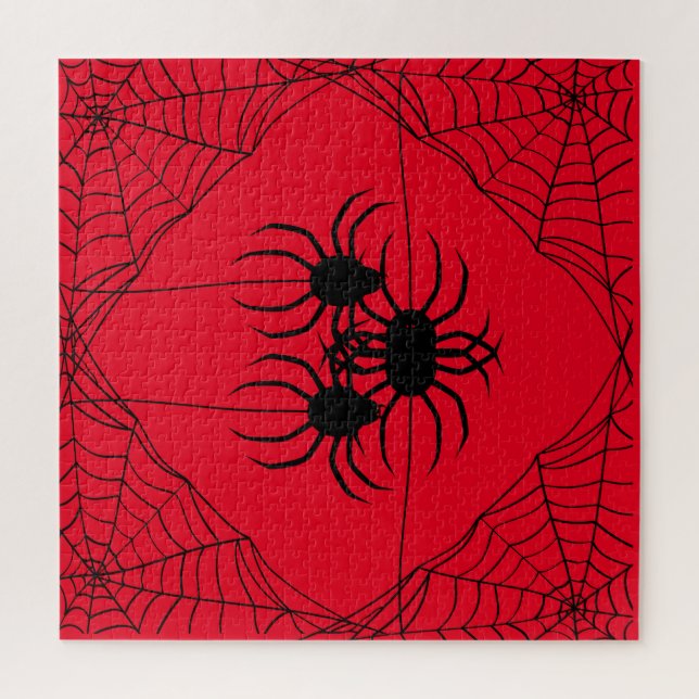 Araignées et puzzle Web, 676 pcs, Rouge (Vertical)
