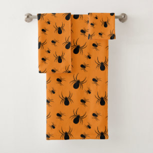 Araignées motif Halloween Noir et Orange
