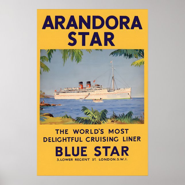 Arandora Star Cruise Ship Poster Vintage Maritime (Devant)