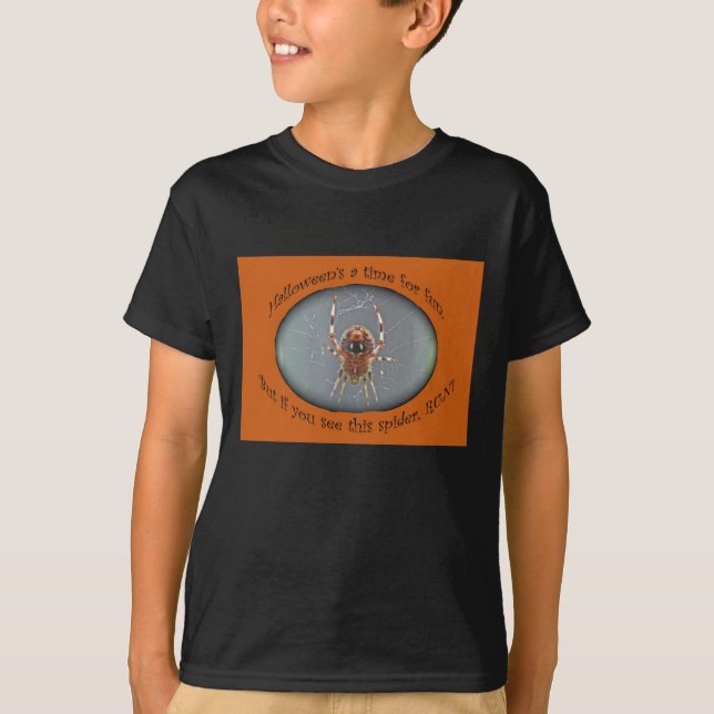 Araneus Orb Weaver Spider Halloween T-shirt (Devant)