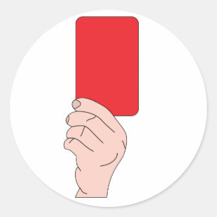 Arbitre Montrant Un Stickers Carte Rouge