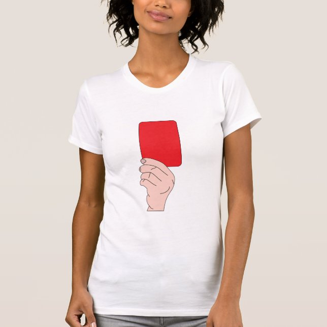 Arbitre Montrant Un T-shirt Femme Carte Rouge (Devant)