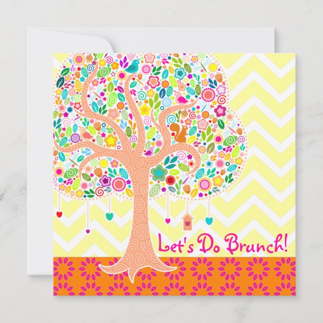 Arborescence de Whimsical - Invitations de Carrés  (Devant)