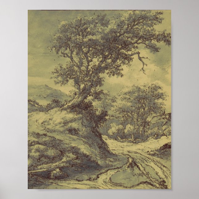 Arborescence Dessin Vintage - Impression numérique (Devant)