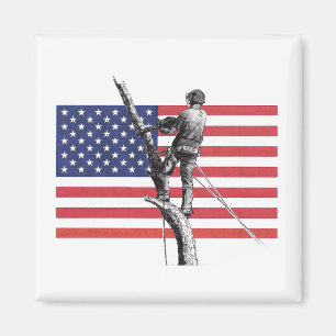 Arboriste américain USA Arbre Chainsaw Magnet