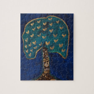 Arbre à Cœurs Dorés Puzzle
