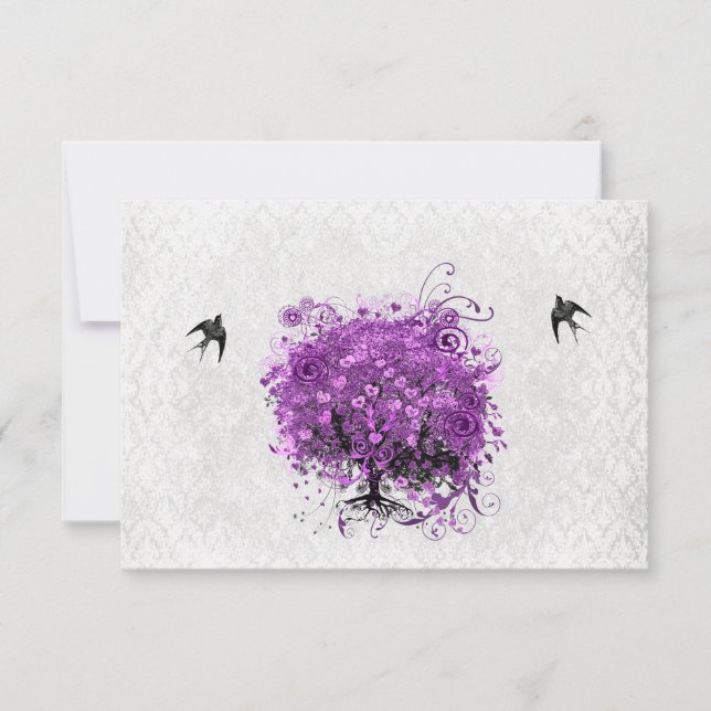 Arbre à feuilles cardiaques Oiseaux Vintages RSVP (Devant)