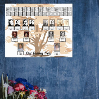 Arbre à feuilles d'orange Poster Deux Arbres de fa