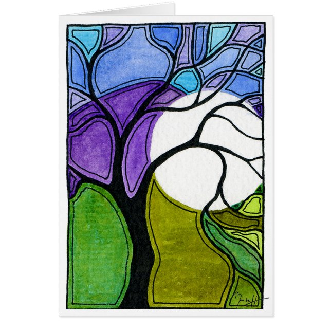 Arbre à l'encre d'aquarelle (Devant)