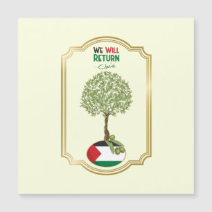 Arbre à Olivier palestinien : "Nous retournerons"