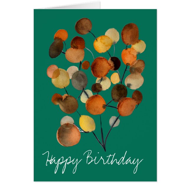 Arbre Abstrait brun d'automne (Devant)