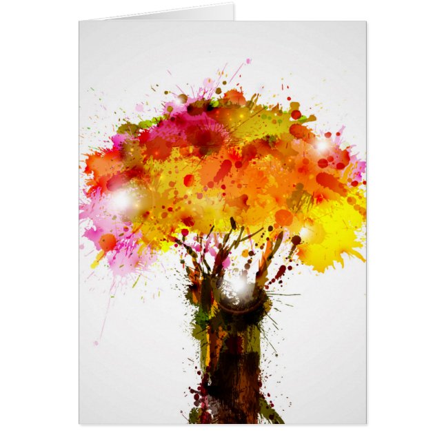 Arbre Abstrait D'Automne Formé Par Bulles (Devant)