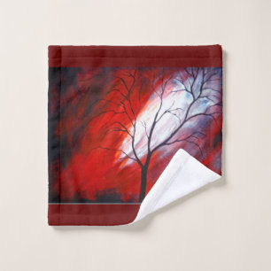 Arbre Abstrait et ciel rouge