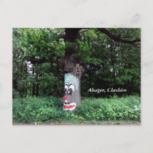 Arbre Alsager avec carte postale face