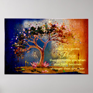 *~* Arbre Artistique AP81 Citation de Paix Poster
