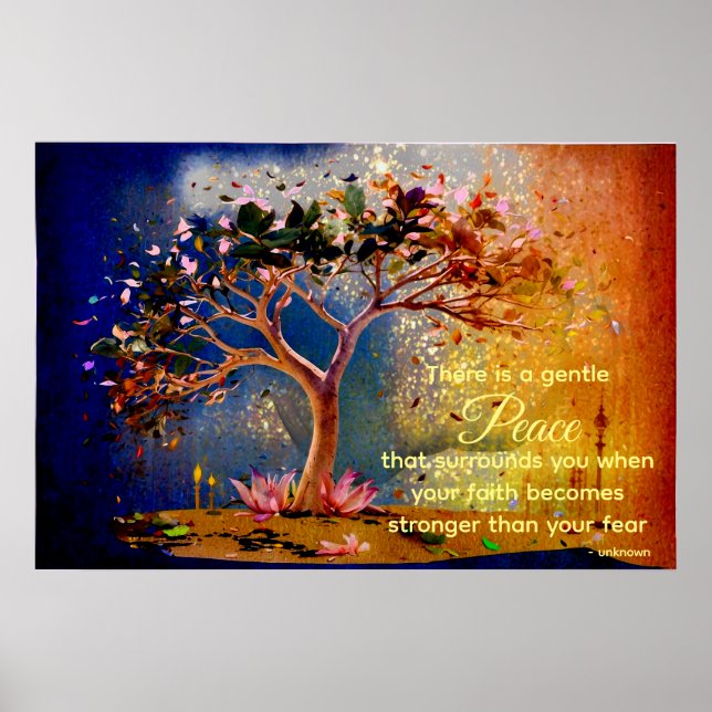 *~* Arbre Artistique AP81 Citation de Paix Poster  (Devant)