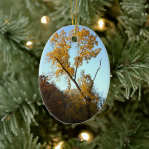 Arbre avec ornement Feuille jaune