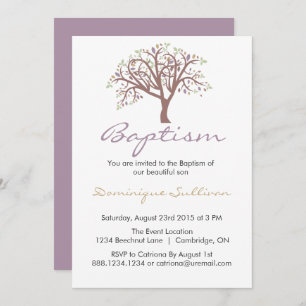 Arbre blanc   Invitation au baptême
