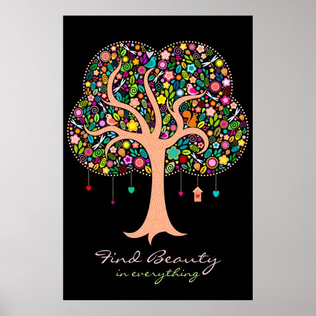 Arbre blanc - Poster personnalisé (Devant)